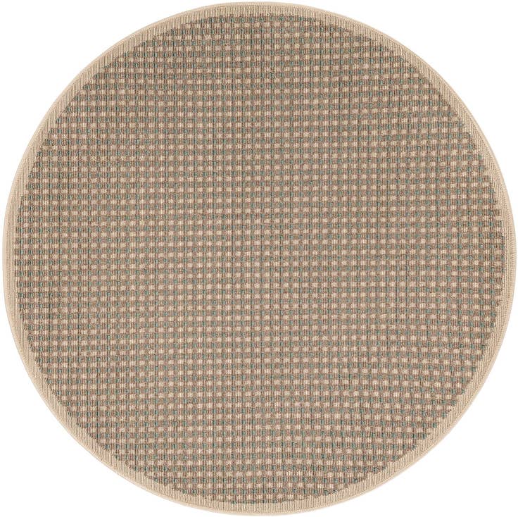 Detail image of 4' x 4' Easy-Clean Border Indoor / Outdoor Round Rug