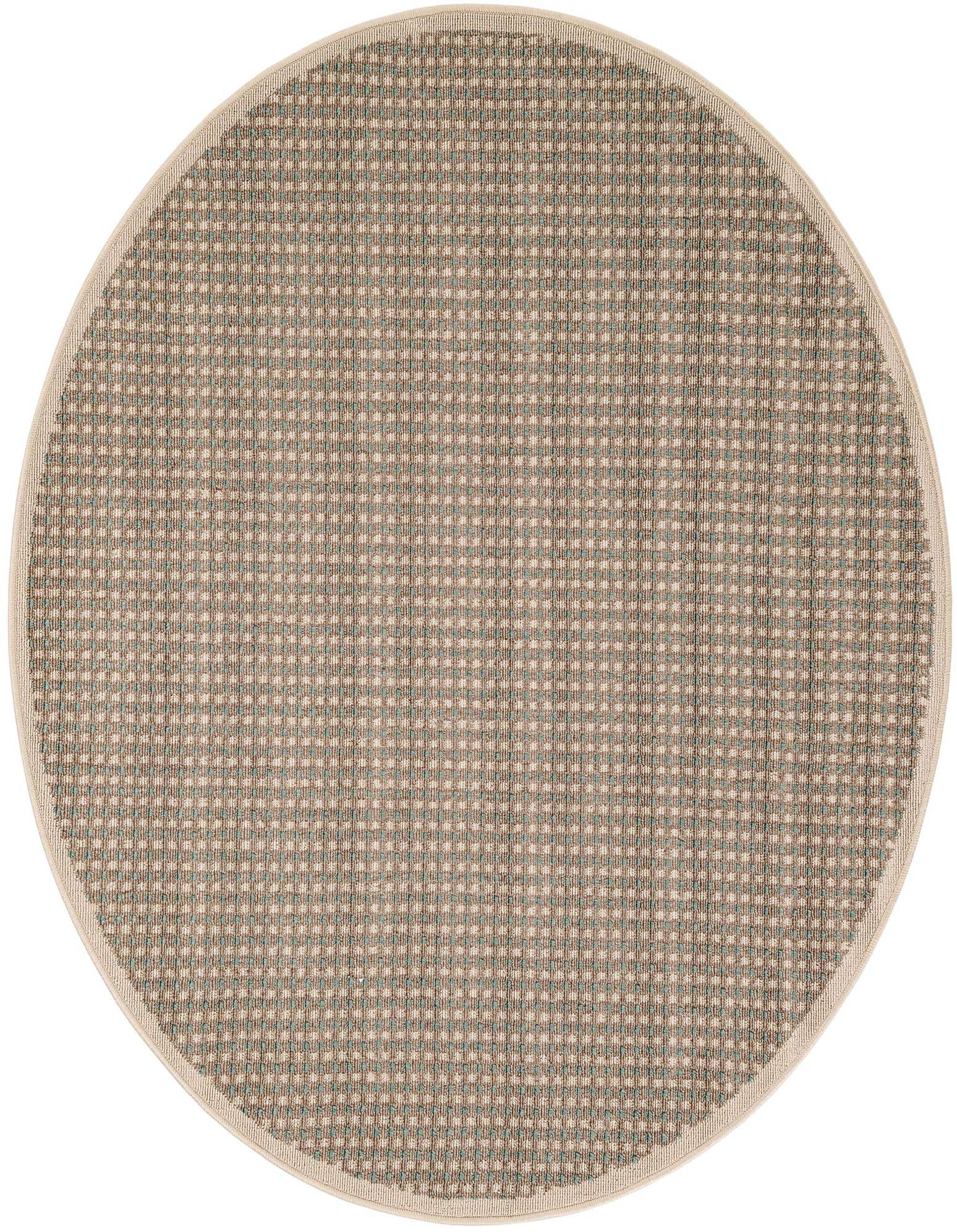 5' x 5' Easy-Clean Border Indoor / Outdoor Round Rug