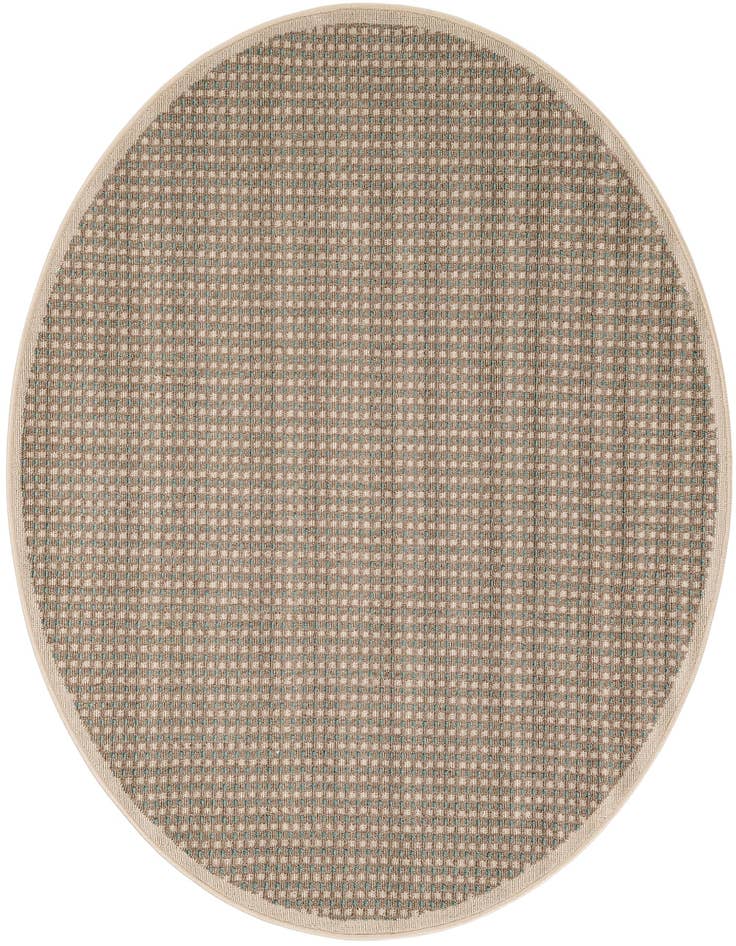Detail image of 5' x 5' Easy-Clean Border Indoor / Outdoor Round Rug