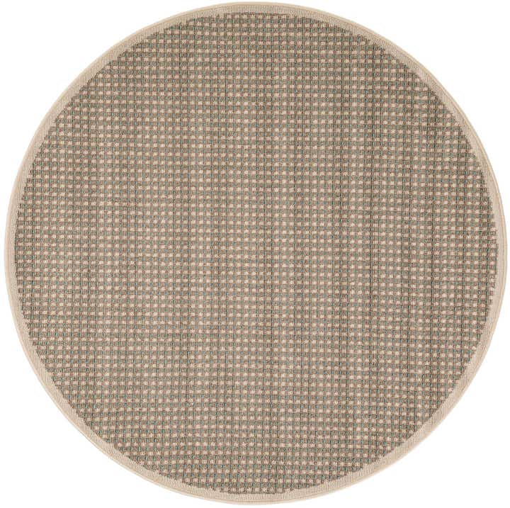 5' x 5' Easy-Clean Border Indoor / Outdoor Round Rug