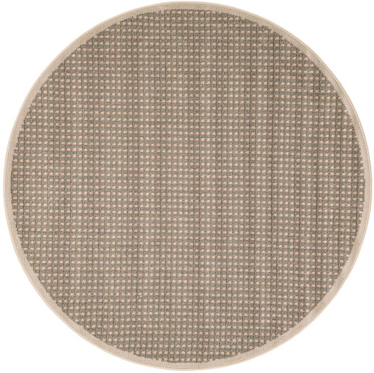 Detail image of 5' x 5' Easy-Clean Border Indoor / Outdoor Round Rug