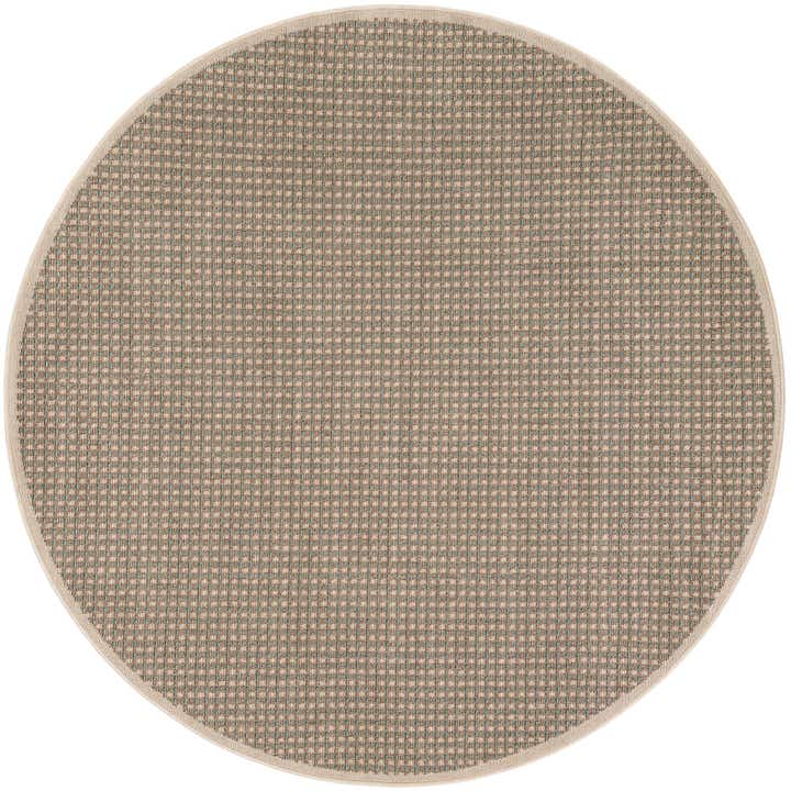 6' x 6' Easy-Clean Border Indoor / Outdoor Round Rug