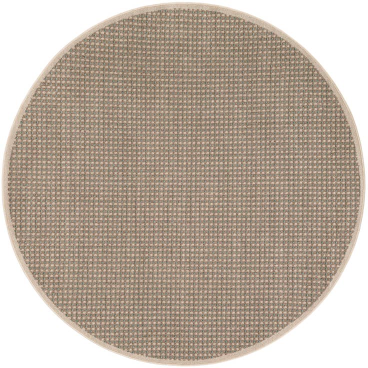 Detail image of 6' x 6' Easy-Clean Border Indoor / Outdoor Round Rug