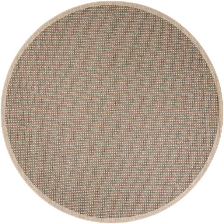 Detail image of 7' 10 x 7' 10 Easy-Clean Border Indoor / Outdoor Round Rug
