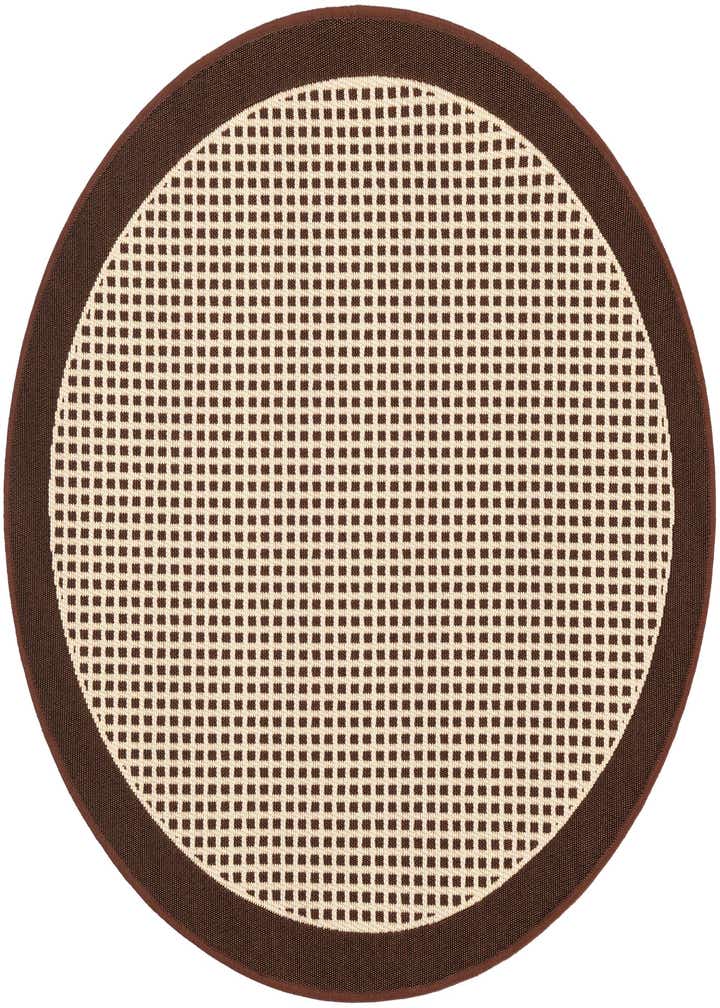 3' x 3' Easy-Clean Border Indoor / Outdoor Round Rug