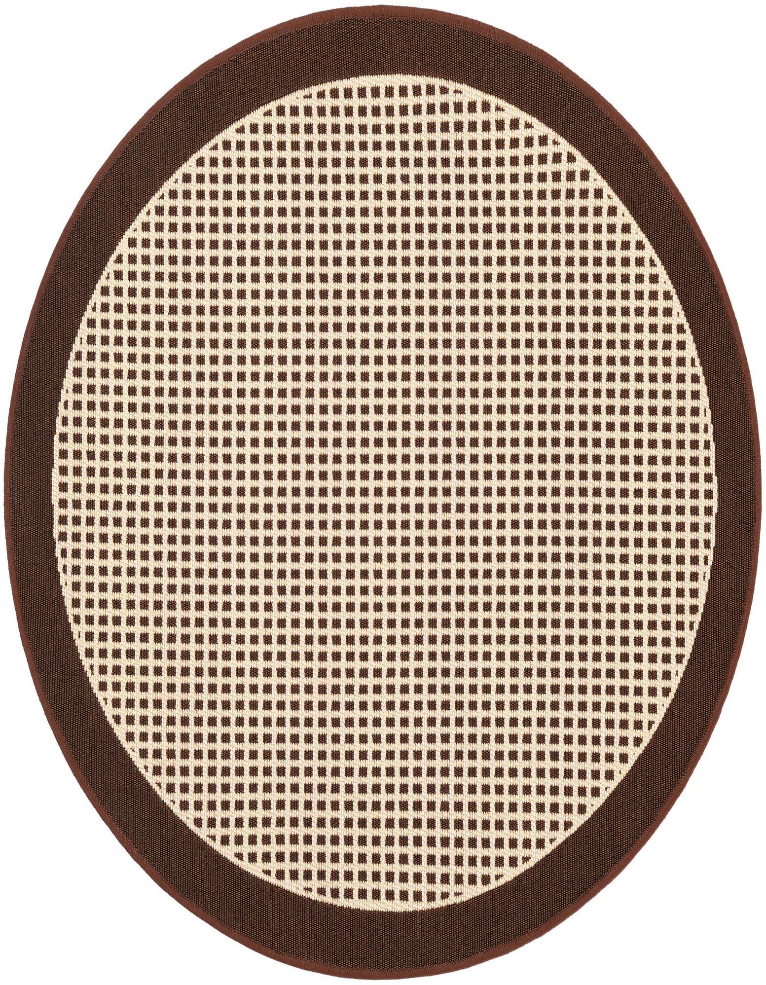3' x 3' Easy-Clean Border Indoor / Outdoor Round Rug