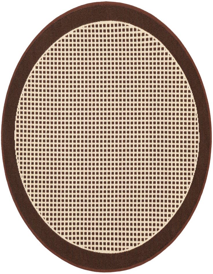 Detail image of 3' x 3' Easy-Clean Border Indoor / Outdoor Round Rug