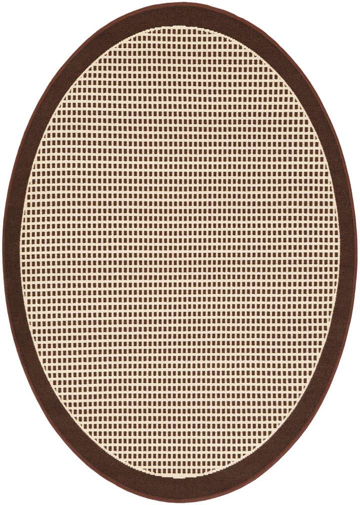 4' x 4' Easy-Clean Border Indoor / Outdoor Round Rug