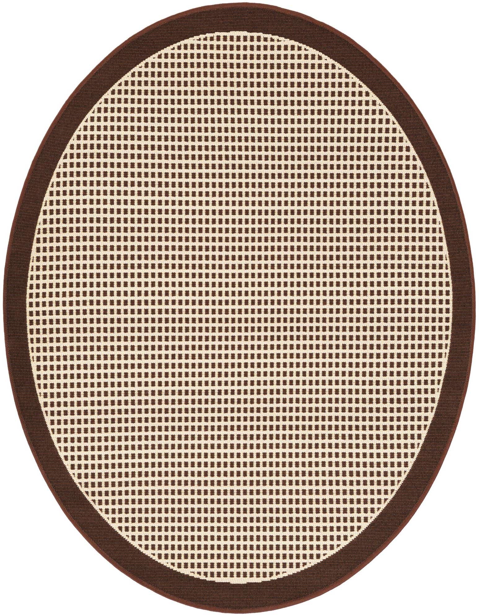 4' x 4' Easy-Clean Border Indoor / Outdoor Round Rug