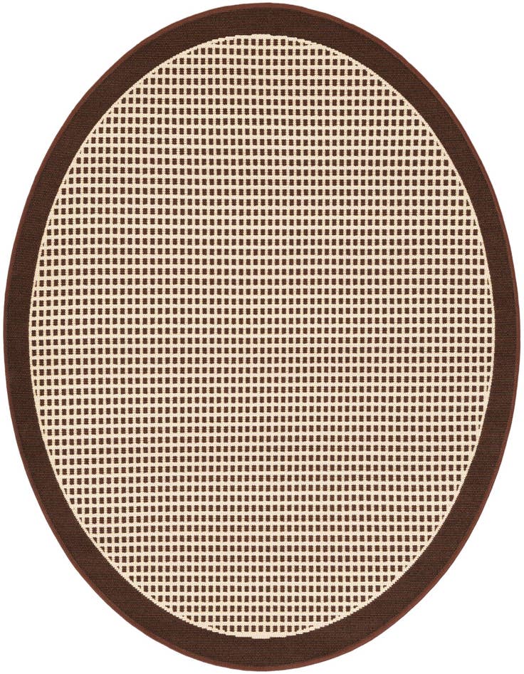 Detail image of 4' x 4' Easy-Clean Border Indoor / Outdoor Round Rug