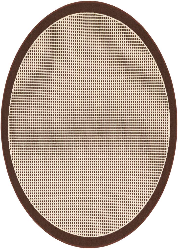 5' x 5' Easy-Clean Border Indoor / Outdoor Round Rug