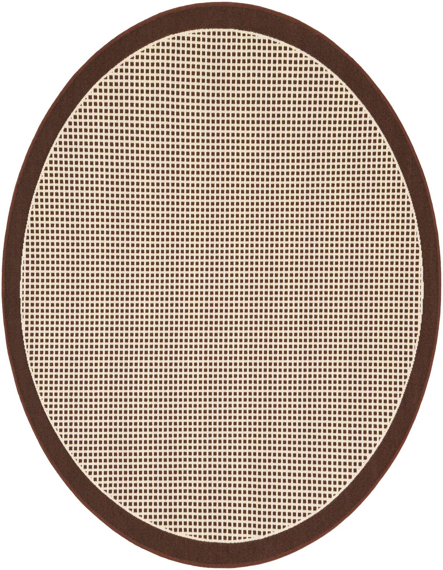 5' x 5' Easy-Clean Border Indoor / Outdoor Round Rug
