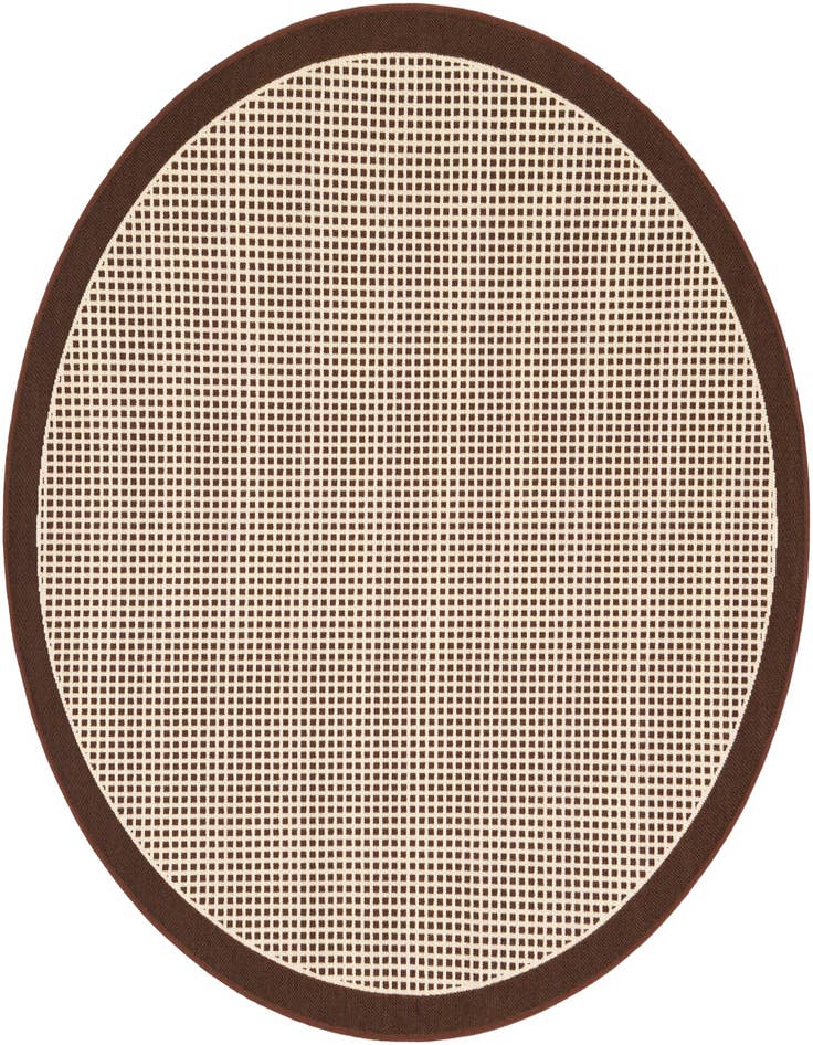Detail image of 5' x 5' Easy-Clean Border Indoor / Outdoor Round Rug