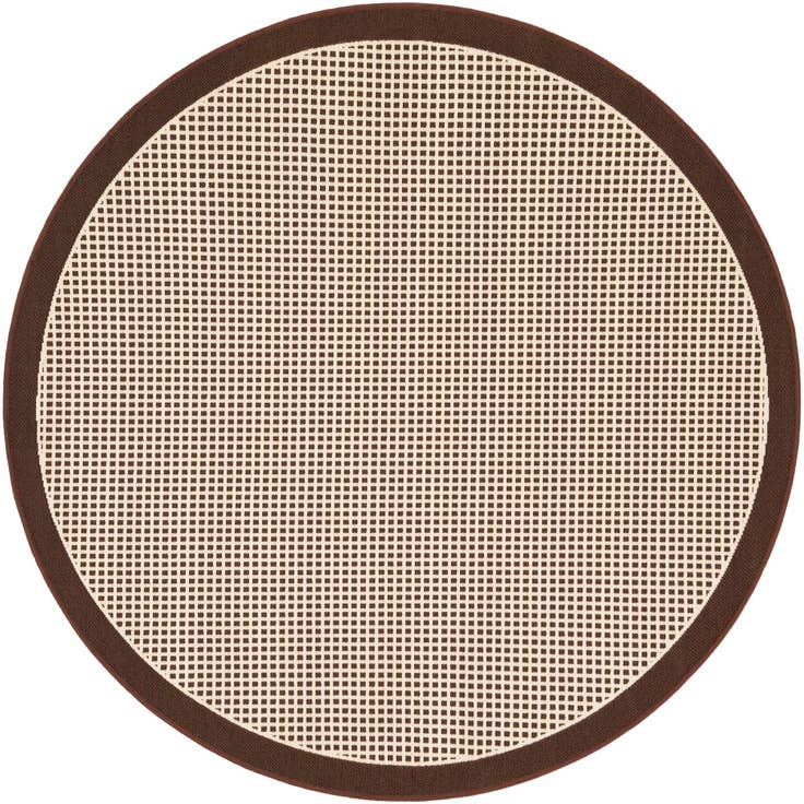 Detail image of 5' x 5' Easy-Clean Border Indoor / Outdoor Round Rug