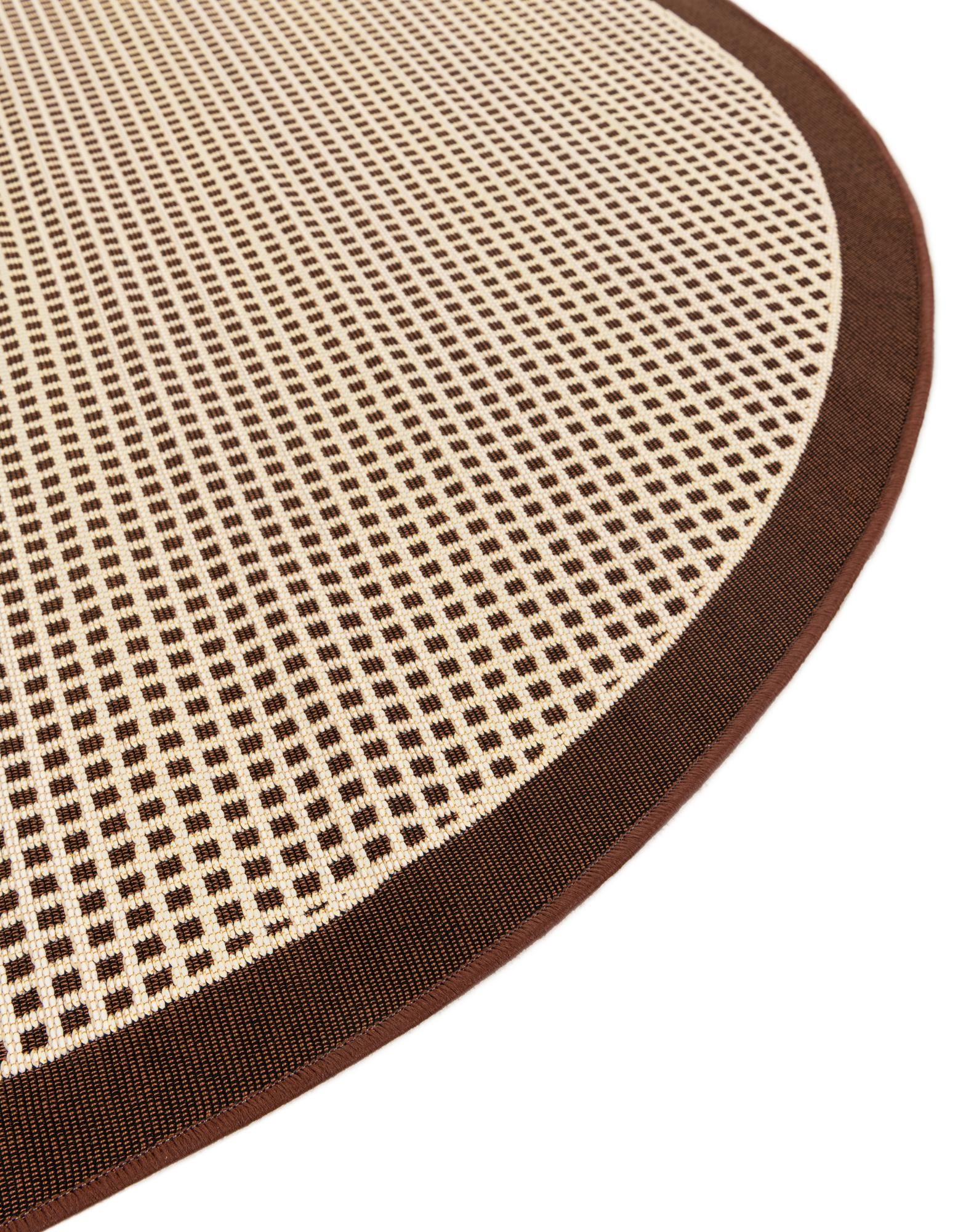 3' x 3' Easy-Clean Border Indoor / Outdoor Round Rug