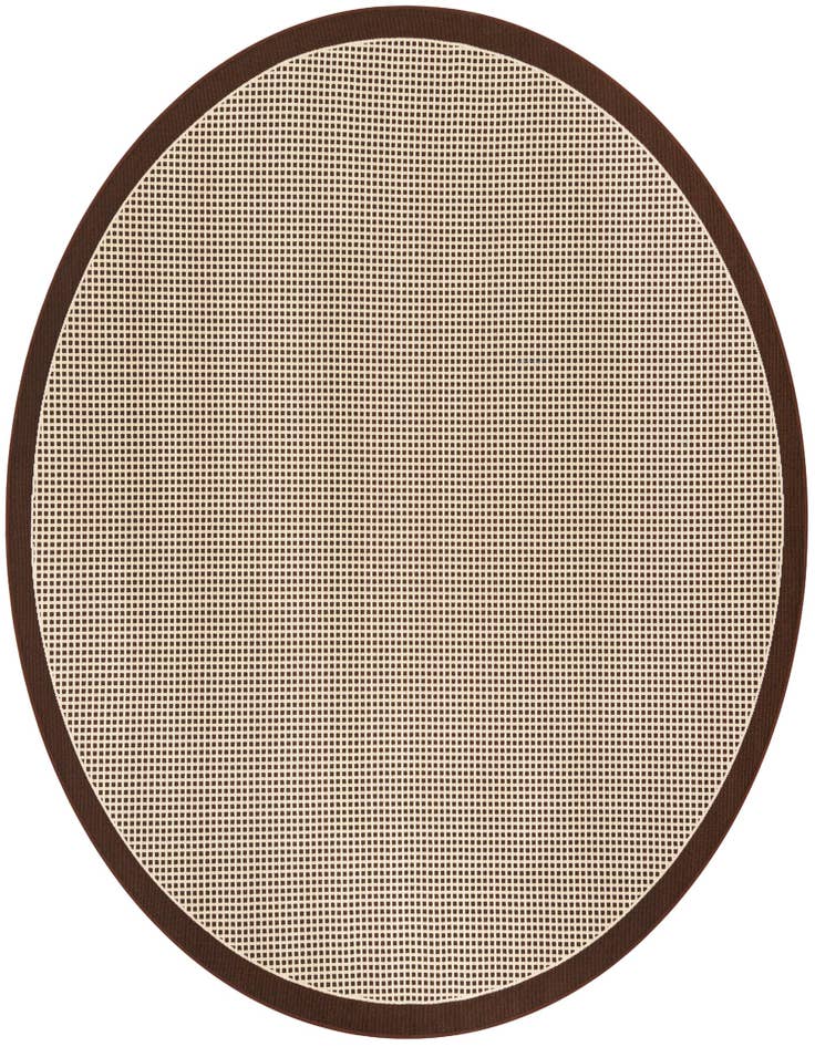 Detail image of 7' 10 x 7' 10 Easy-Clean Border Indoor / Outdoor Round Rug
