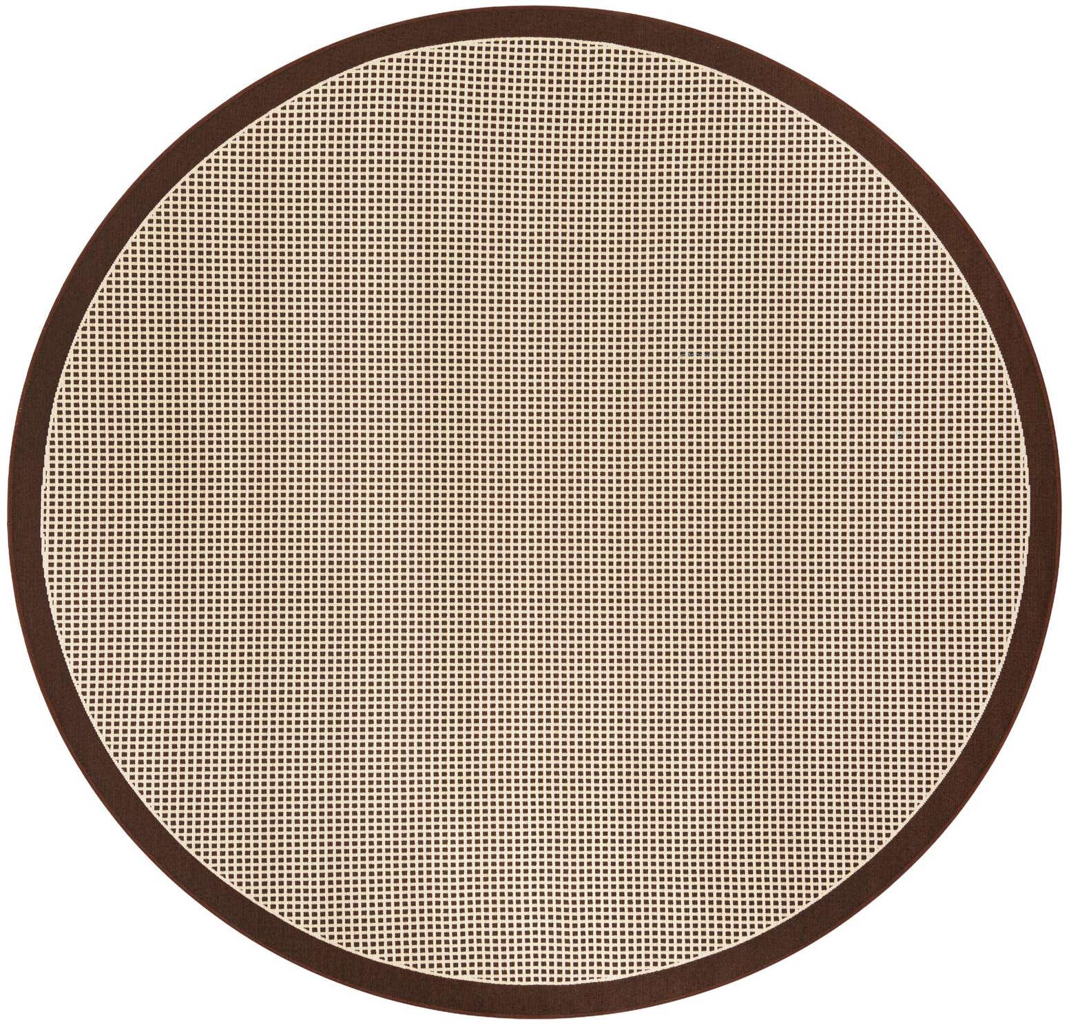 7' 10 x 7' 10 Easy-Clean Border Indoor / Outdoor Round Rug