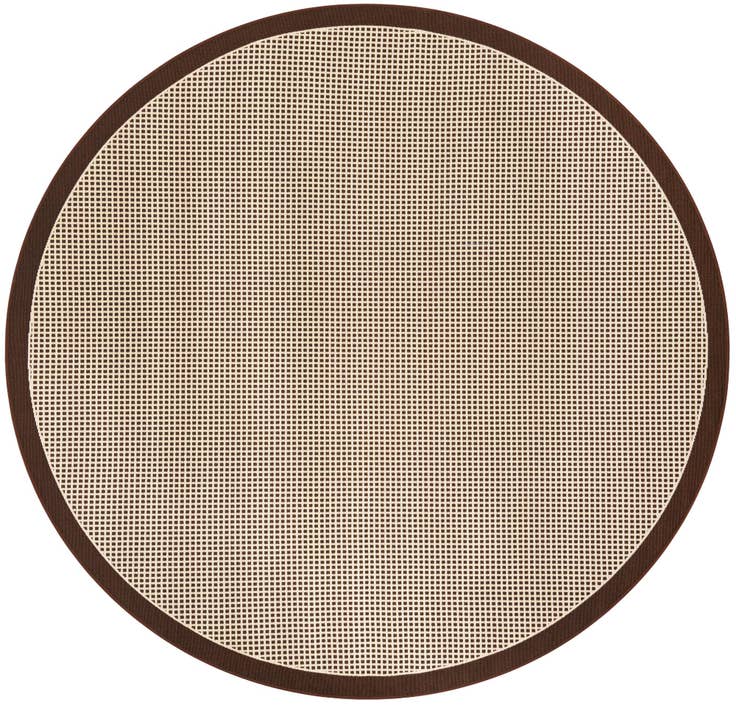 Detail image of 7' 10 x 7' 10 Easy-Clean Border Indoor / Outdoor Round Rug