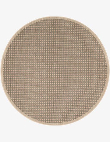 4' x 4' Easy-Clean Border Indoor / Outdoor Round Rug