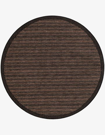 6' x 6' Easy-Clean Border Indoor / Outdoor Round Rug