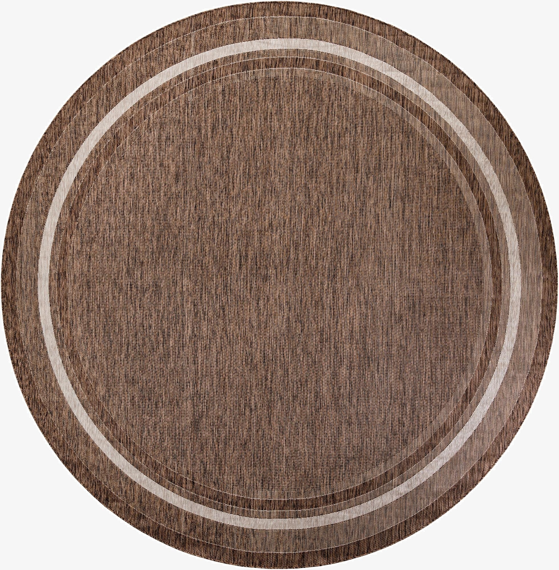 12' x 12' Easy-Clean Border Indoor / Outdoor Round Rug