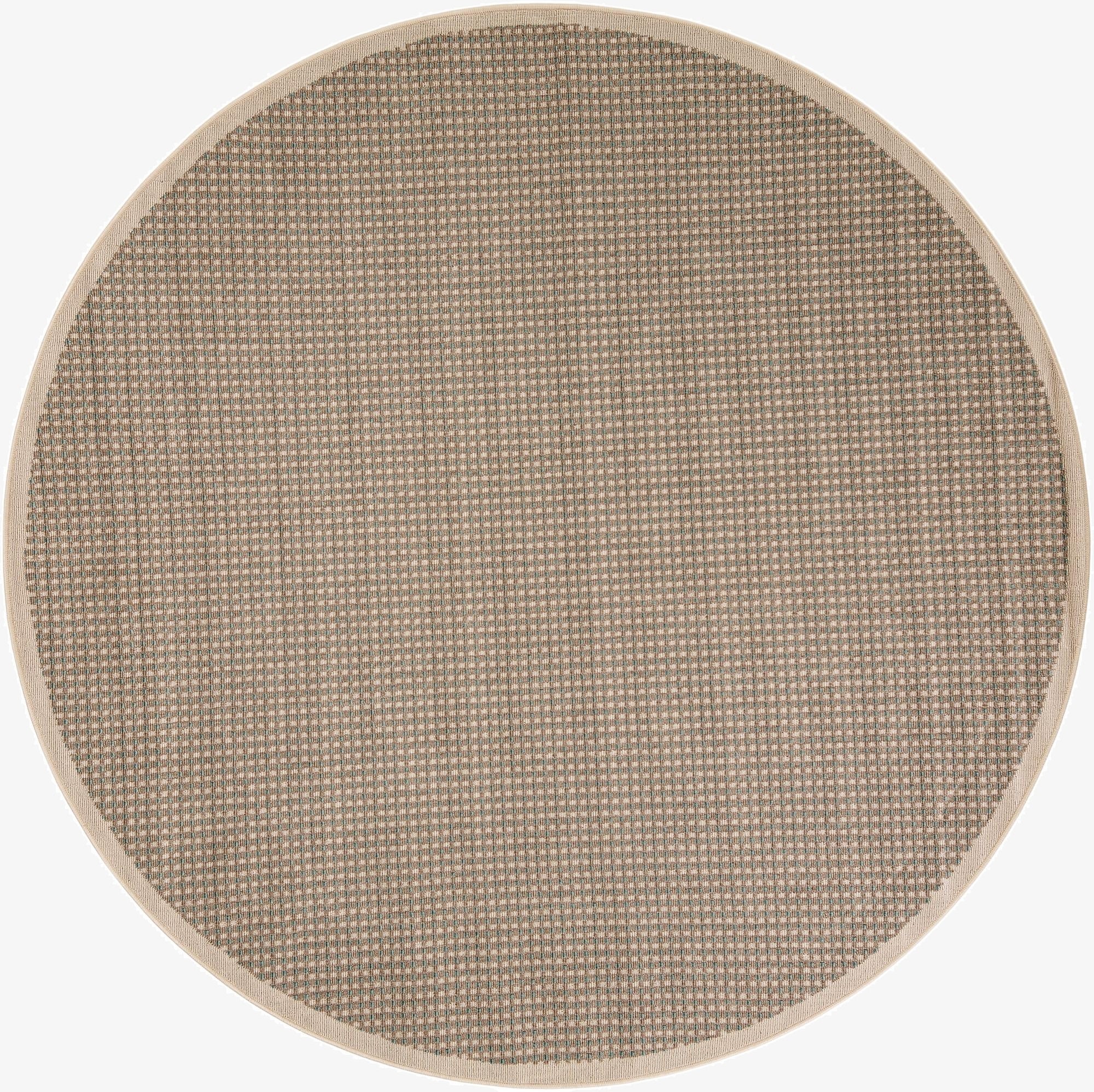 7' 10 x 7' 10  Washable Border Indoor / Outdoor Round Rug