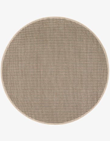6' x 6' Easy-Clean Border Indoor / Outdoor Round Rug