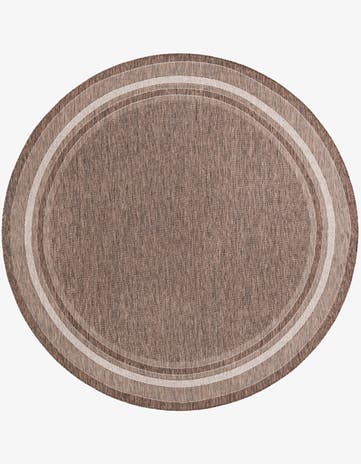10' x 10' Easy-Clean Border Indoor / Outdoor Round Rug