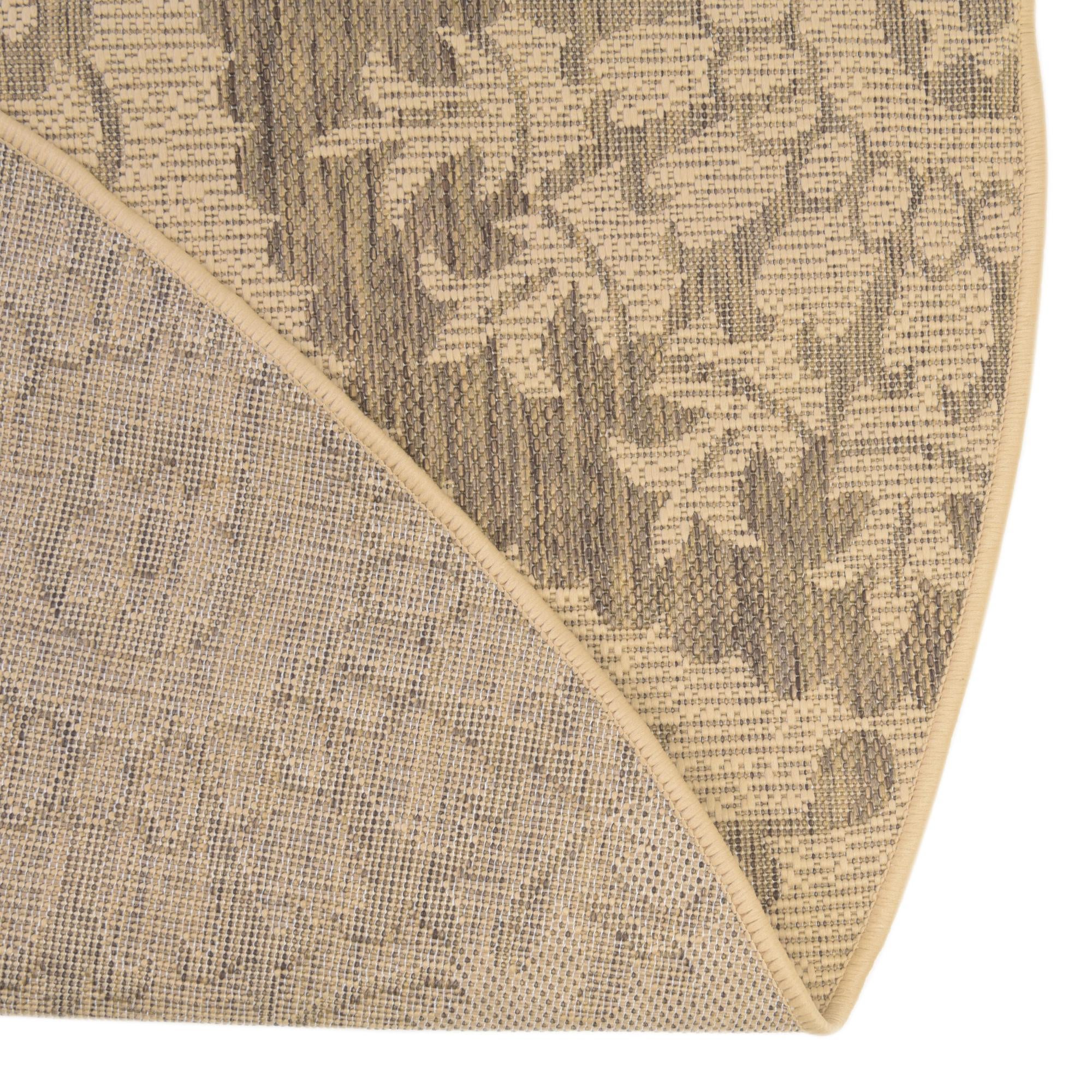 6' x 6' Easy-Clean Botanical Indoor / Outdoor Round Rug