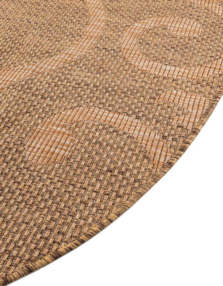 6' x 6' Easy-Clean Botanical Indoor / Outdoor Round Rug