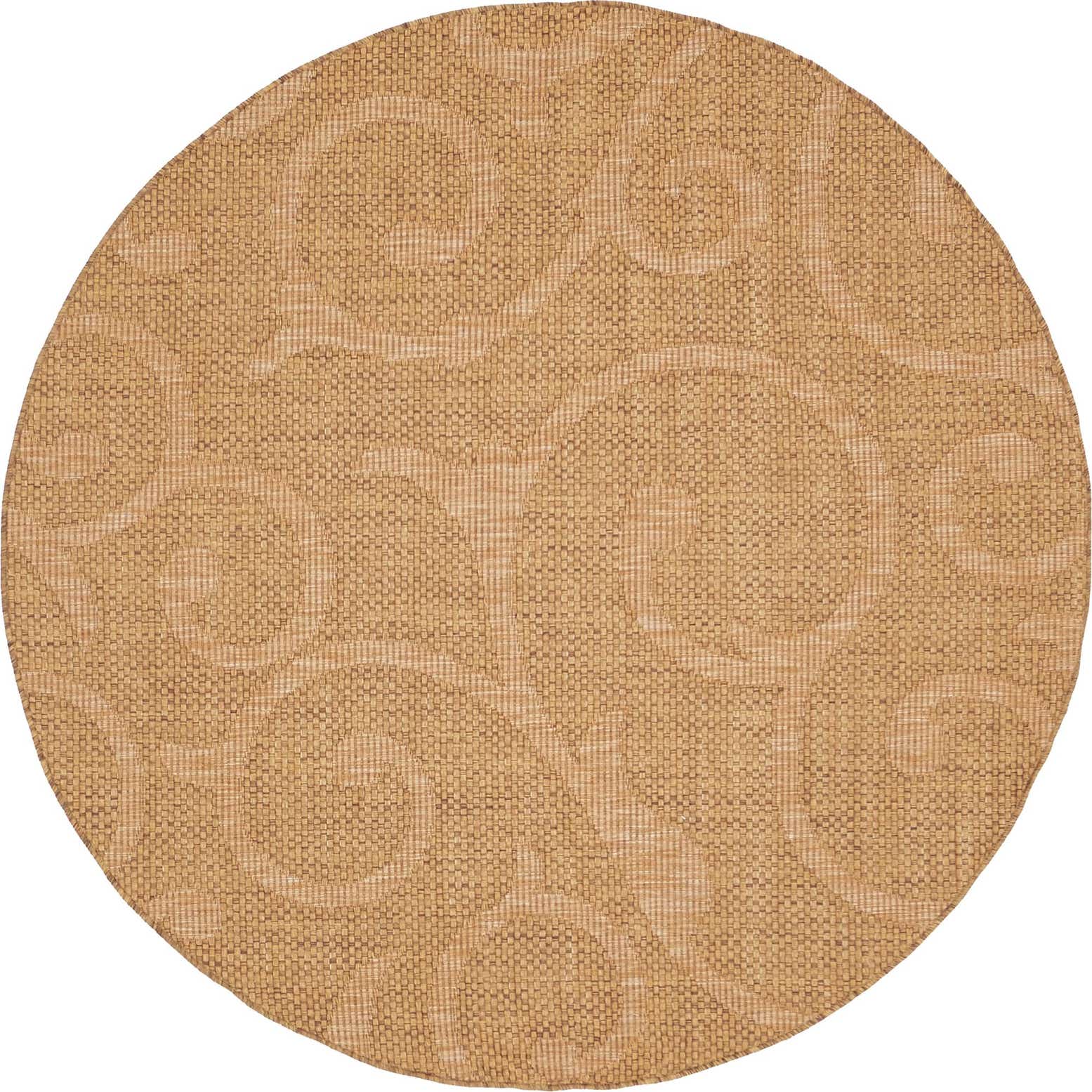6' x 6' Easy-Clean Botanical Indoor / Outdoor Round Rug