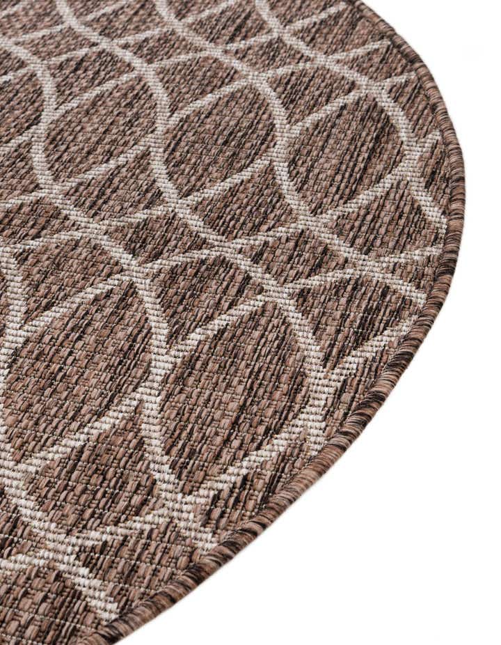3' x 3' Easy-Clean Lattice Indoor / Outdoor Round Rug