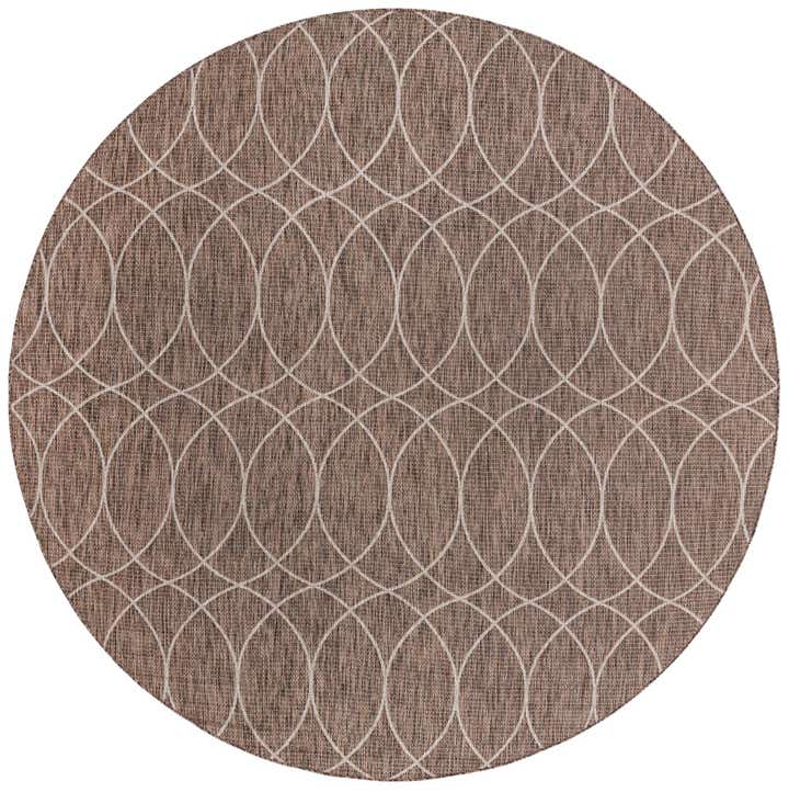 305cm x 305cm Leicht zu reinigen Lattice Innen- / Außenbereich Rund Teppich