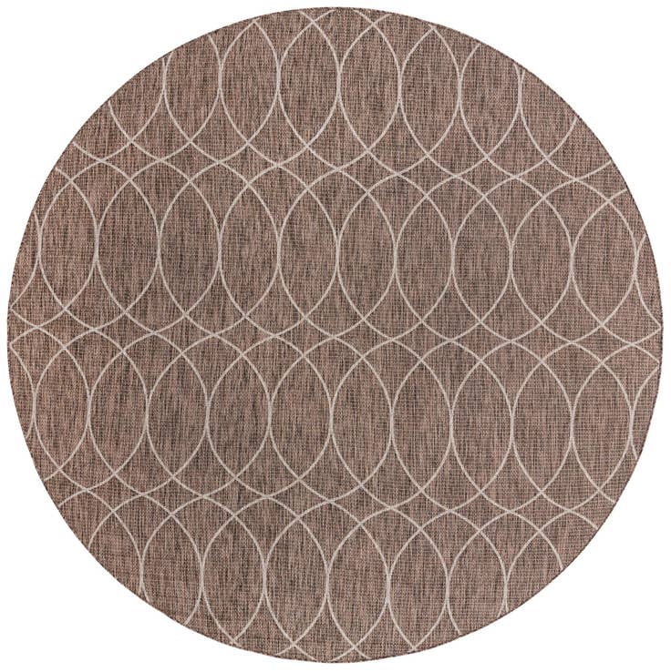 Detailansicht von 305cm x 305cm Leicht zu reinigen Lattice Innen- / Außenbereich Rund Teppich