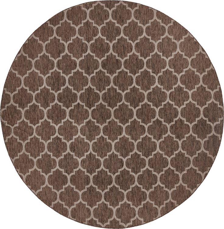 Vue détaillée : 400cm x 400cm Facile à nettoyer Lattice Tapis Intérieur / Extérieur Rond