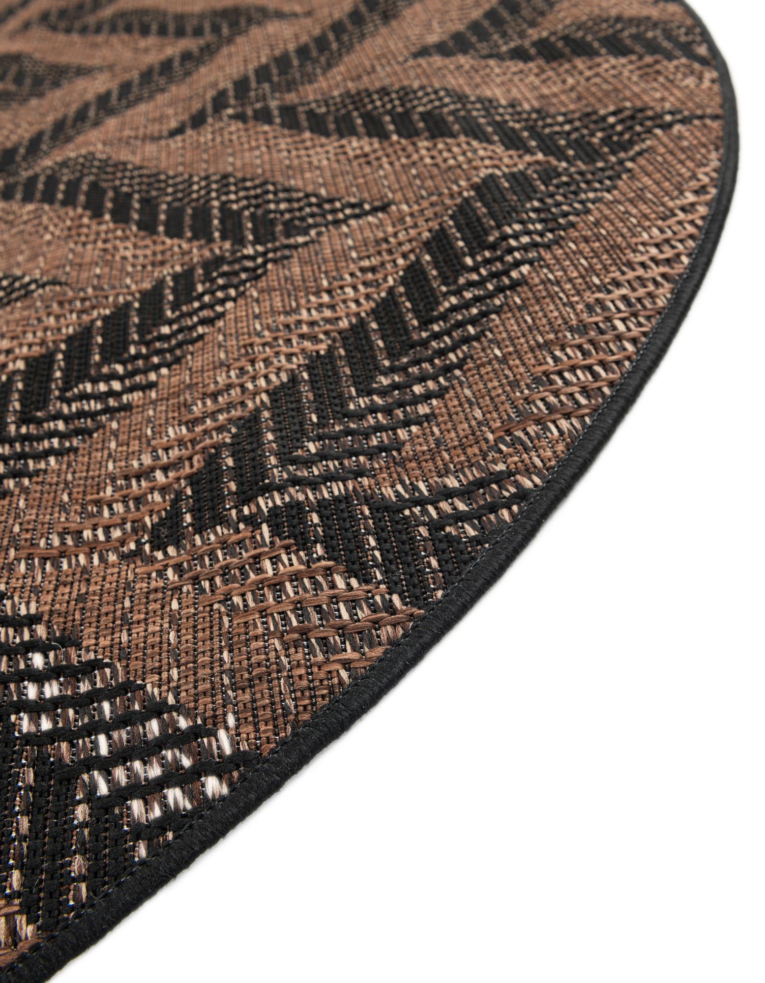 6' x 6' Easy-Clean Modern Indoor / Outdoor Round Rug