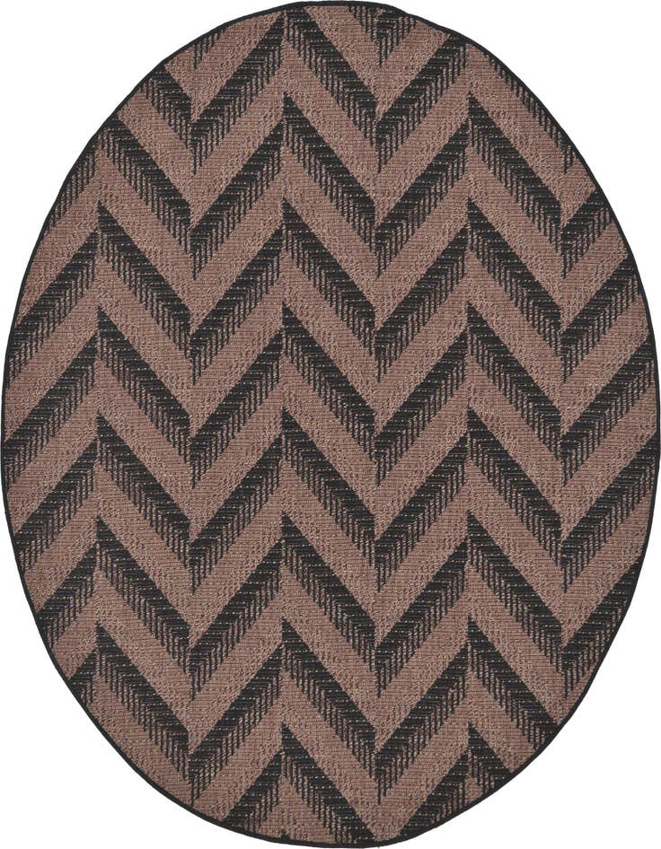 Detail image of 6' x 6' Easy-Clean Modern Indoor / Outdoor Round Rug
