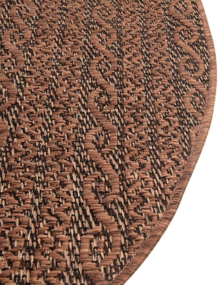 Detail image of 6' x 6'  Washable Modern Indoor / Outdoor Round Rug