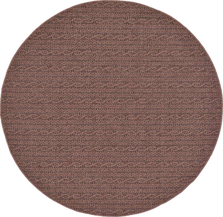 6' x 6' Easy-Clean Modern Indoor / Outdoor Round Rug
