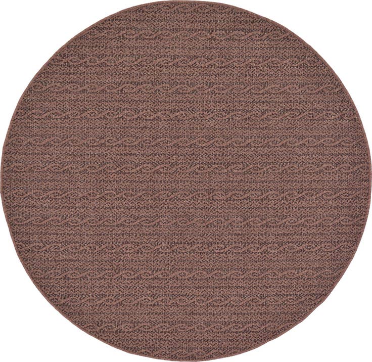 Detail image of 6' x 6' Easy-Clean Modern Indoor / Outdoor Round Rug
