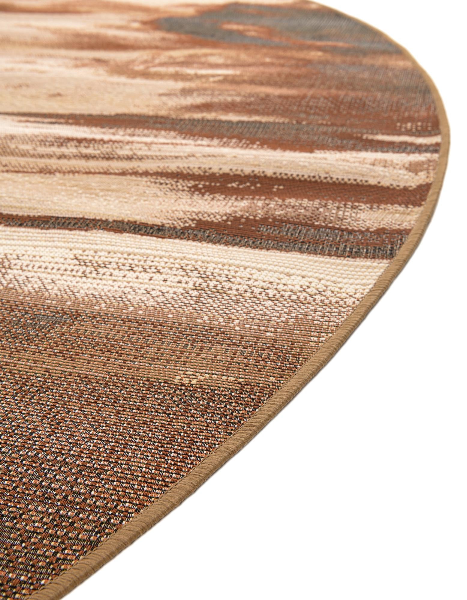 8' x 8' Easy-Clean Modern Indoor / Outdoor Round Rug
