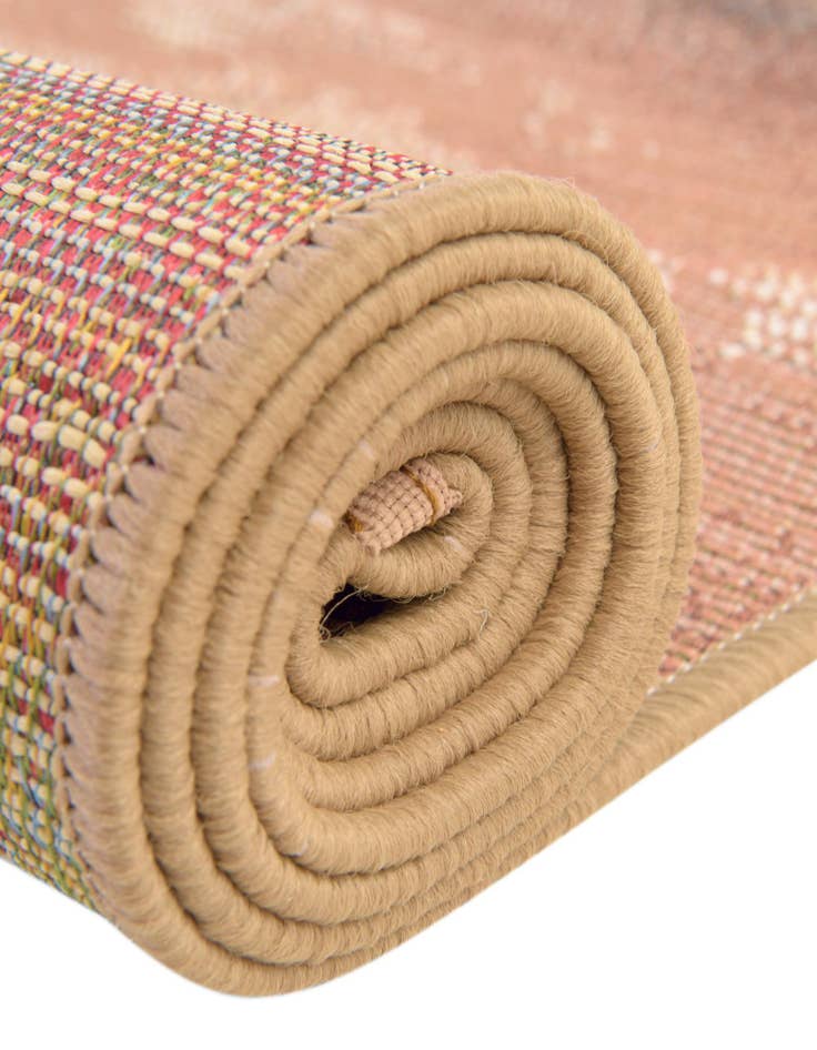 Detail image of 8' x 8'  Washable Modern Indoor / Outdoor Round Rug