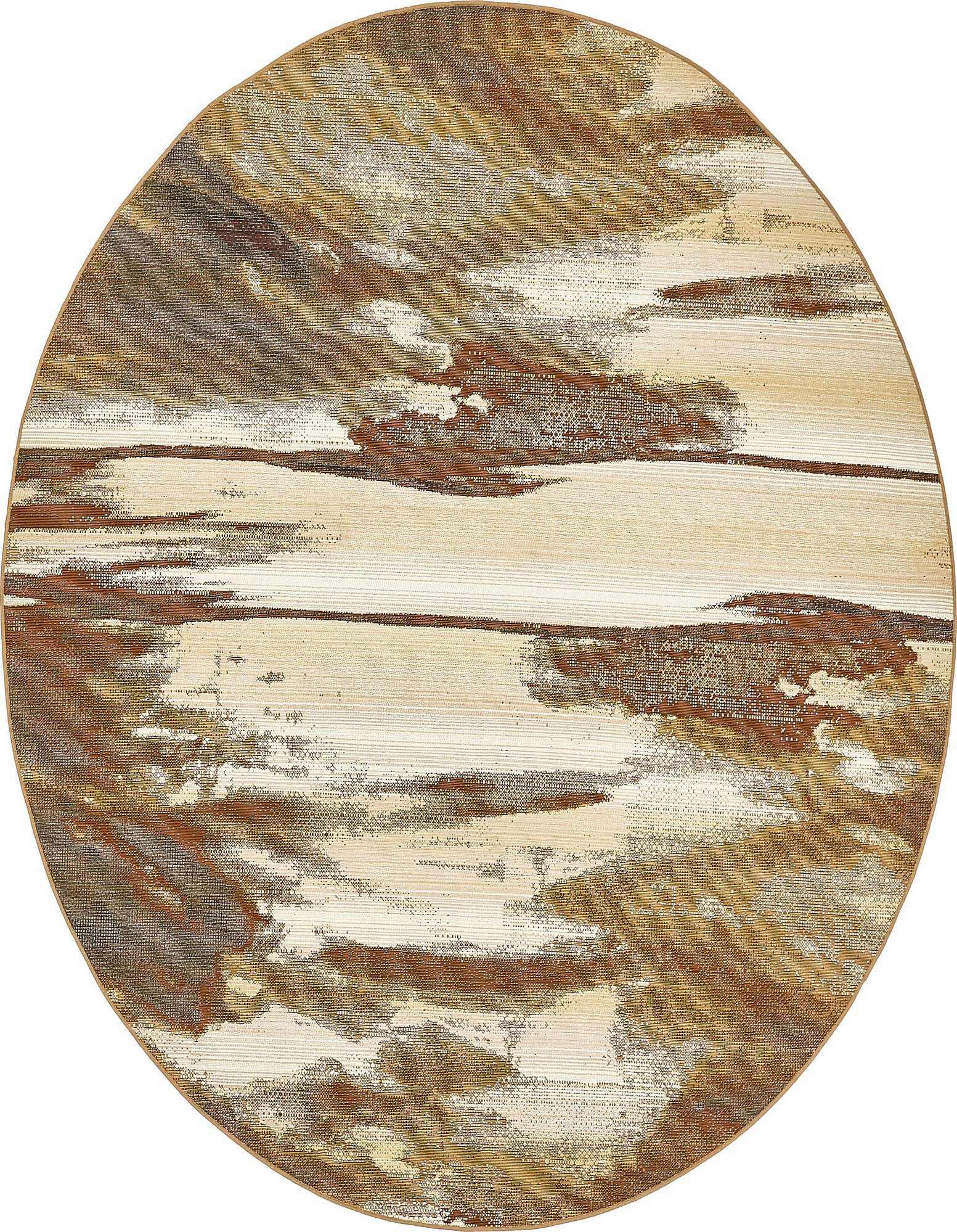 8' x 8' Easy-Clean Modern Indoor / Outdoor Round Rug