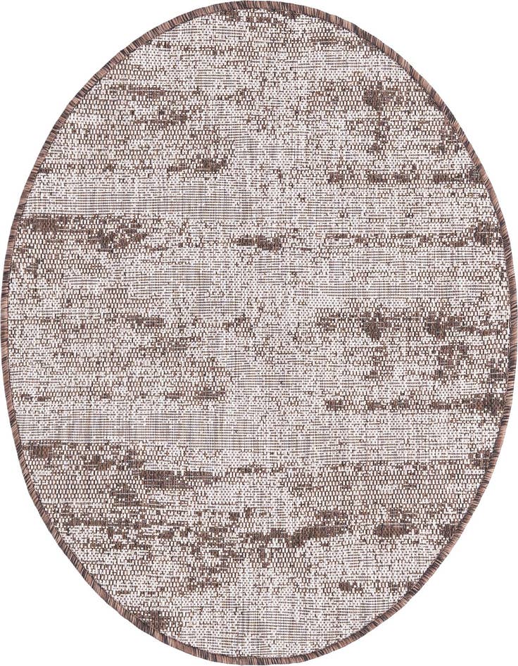 Detail image of 3' x 3' Easy-Clean Modern Indoor / Outdoor Round Rug