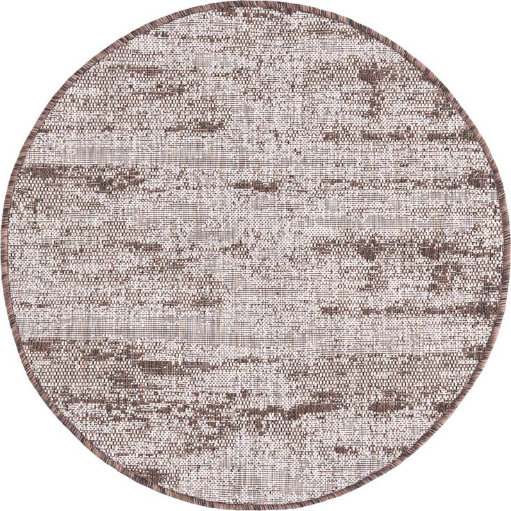 Detail image of 3' x 3' Easy-Clean Modern Indoor / Outdoor Round Rug
