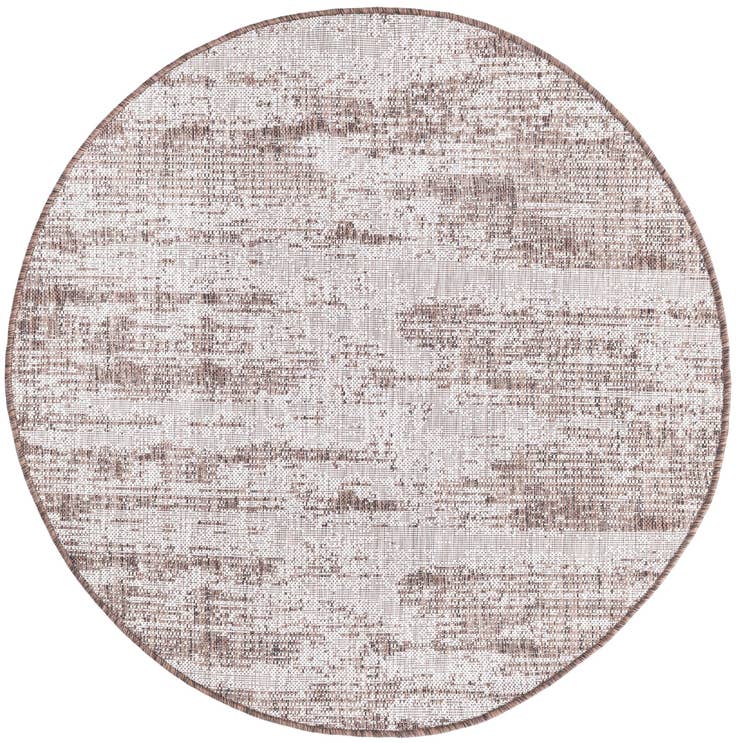 Detail image of 4' x 4' Easy-Clean Modern Indoor / Outdoor Round Rug
