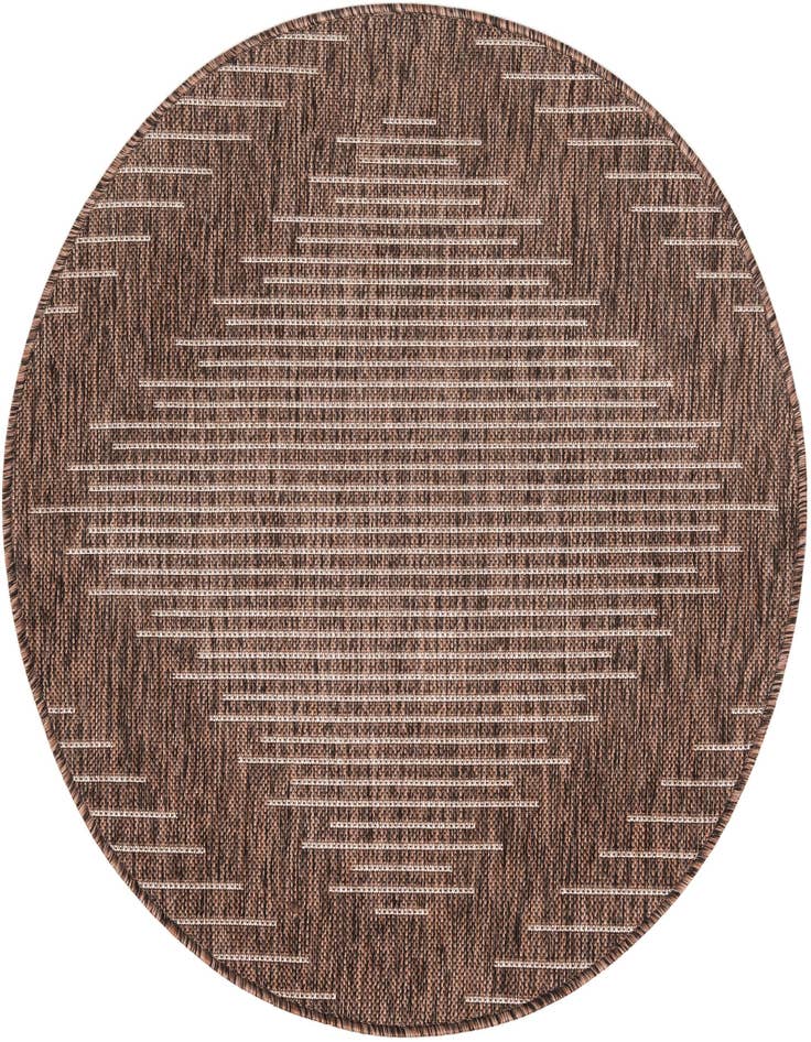 Detail image of 3' x 3' Easy-Clean Modern Indoor / Outdoor Round Rug