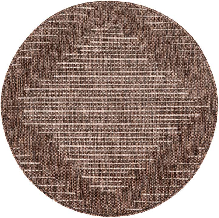 3' x 3' Easy-Clean Modern Indoor / Outdoor Round Rug