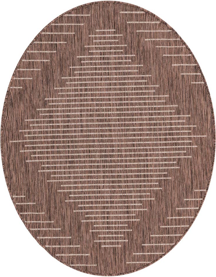 Detail image of 4' x 4' Easy-Clean Modern Indoor / Outdoor Round Rug