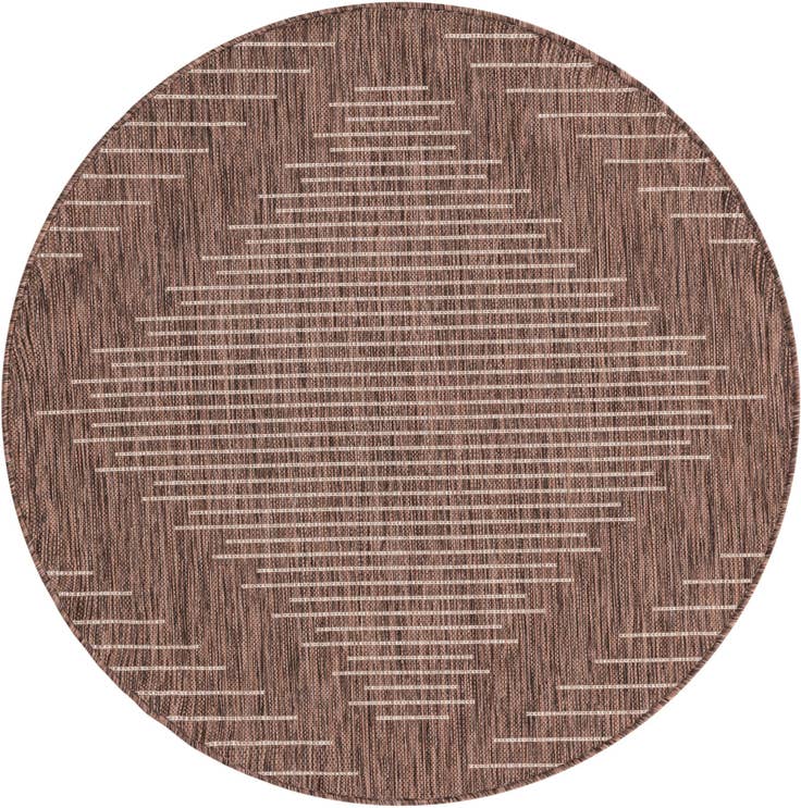Detail image of 4' x 4' Easy-Clean Modern Indoor / Outdoor Round Rug